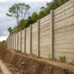 concrete wall retaining