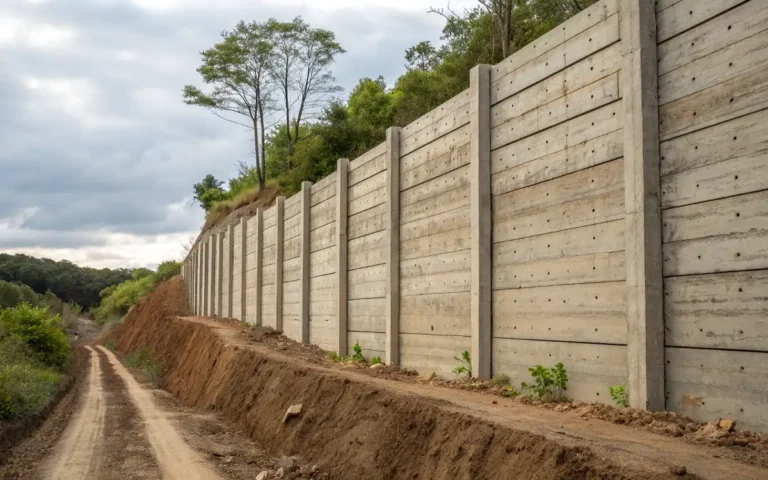concrete wall retaining
