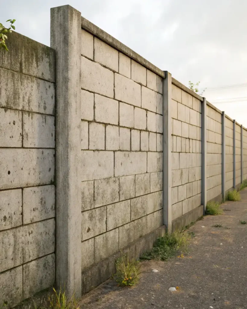concrete blockwork wall