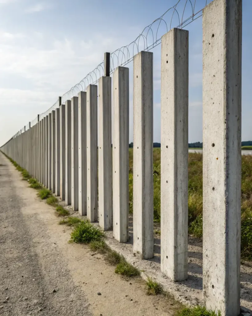 concrete fence posts