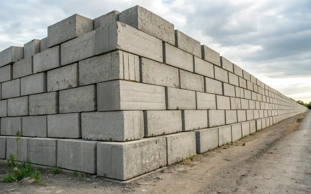 concrete blockwork wall