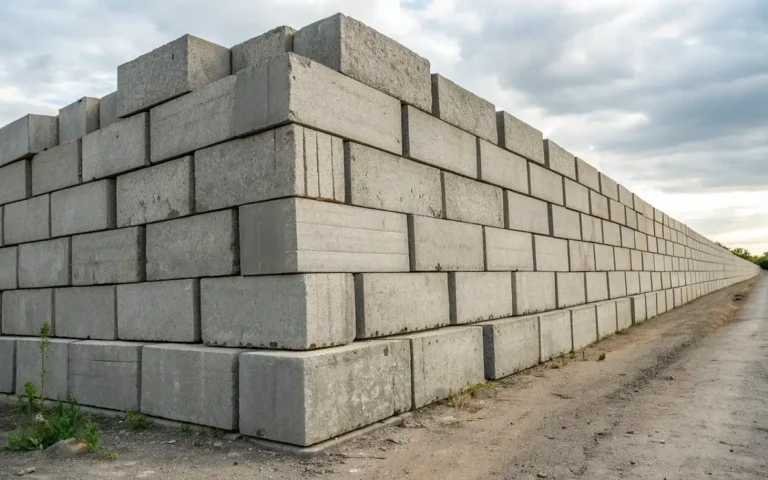 concrete blockwork wall