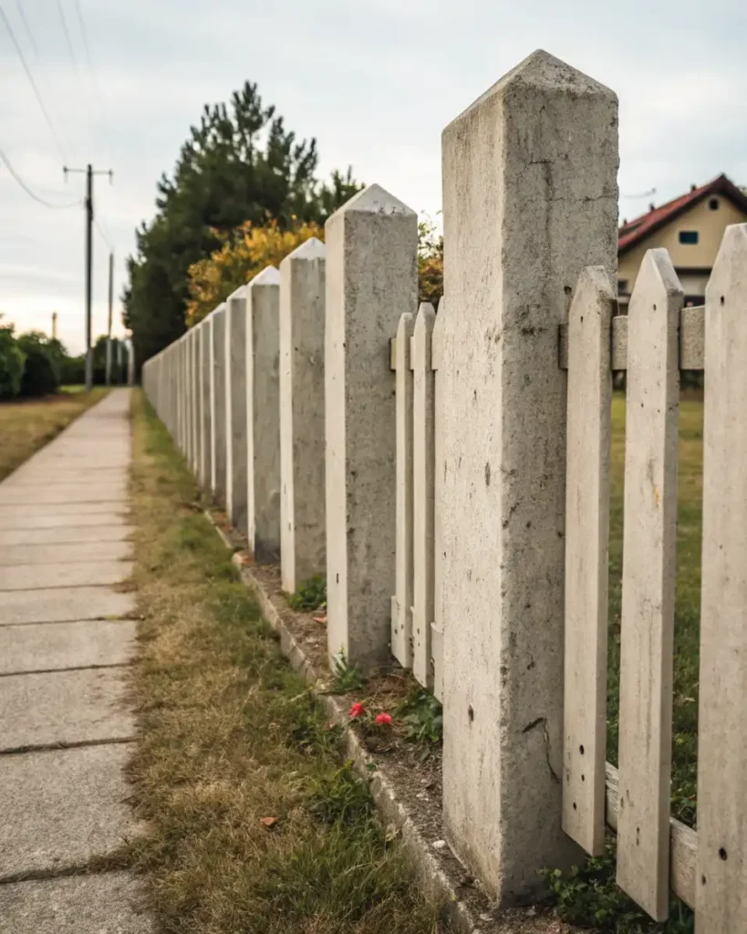 concrete fence posts