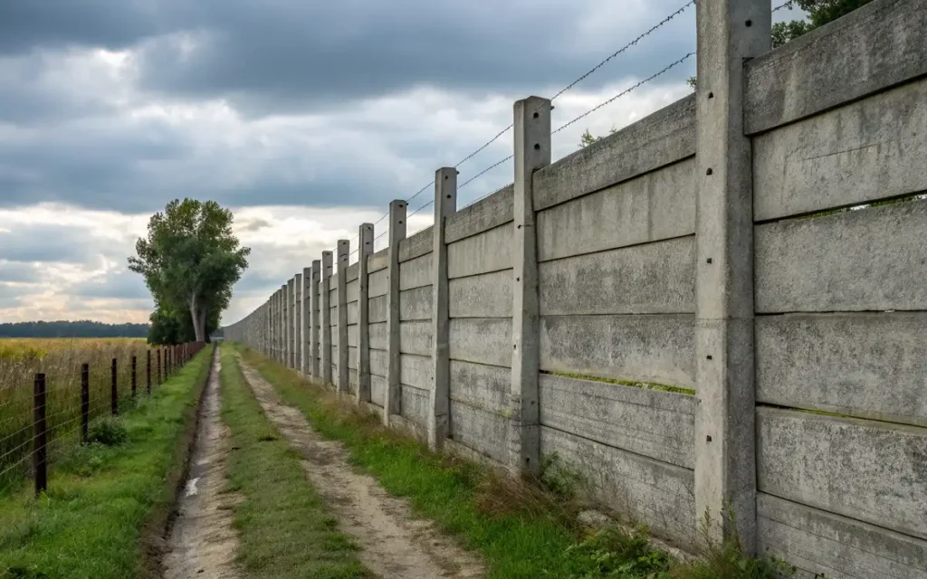 concrete fence