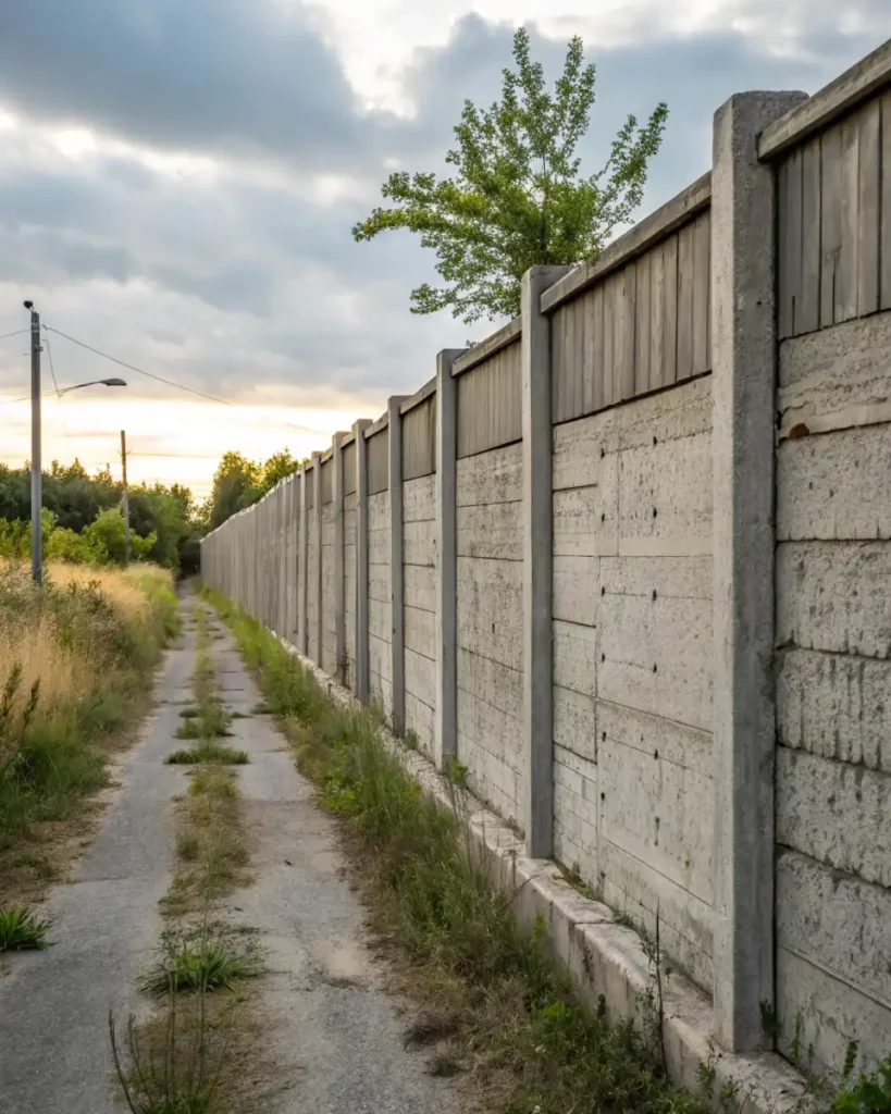concrete fence