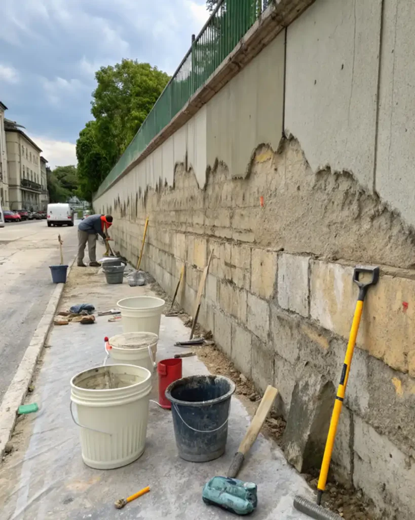 concrete wall repair