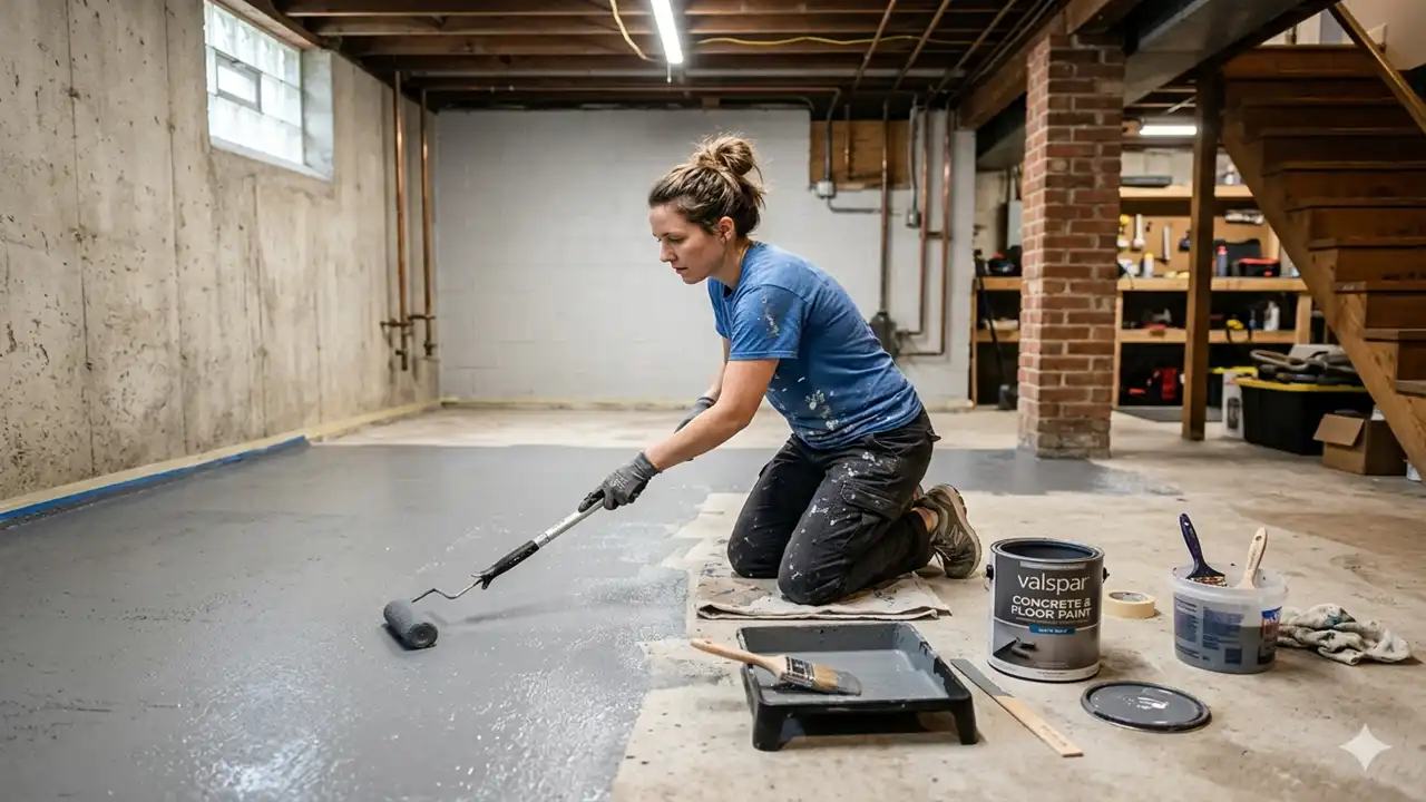 painting cellar floor