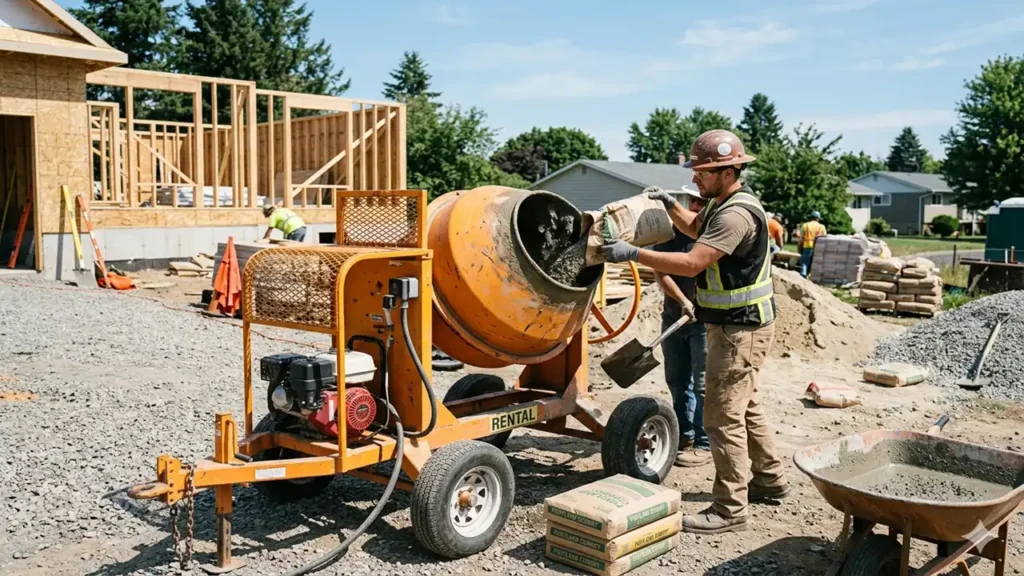concrete mixer rental