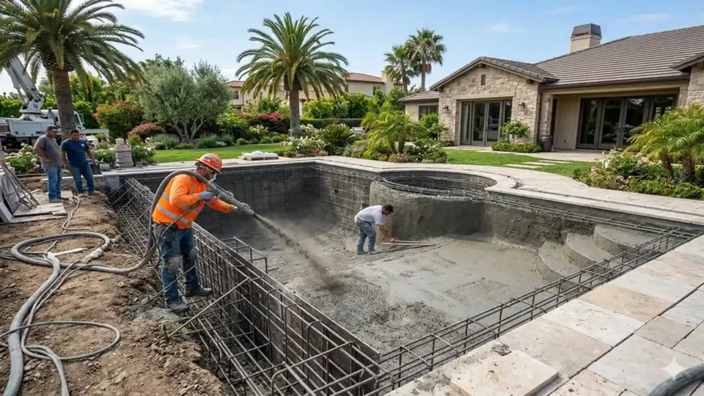 concrete pool construction