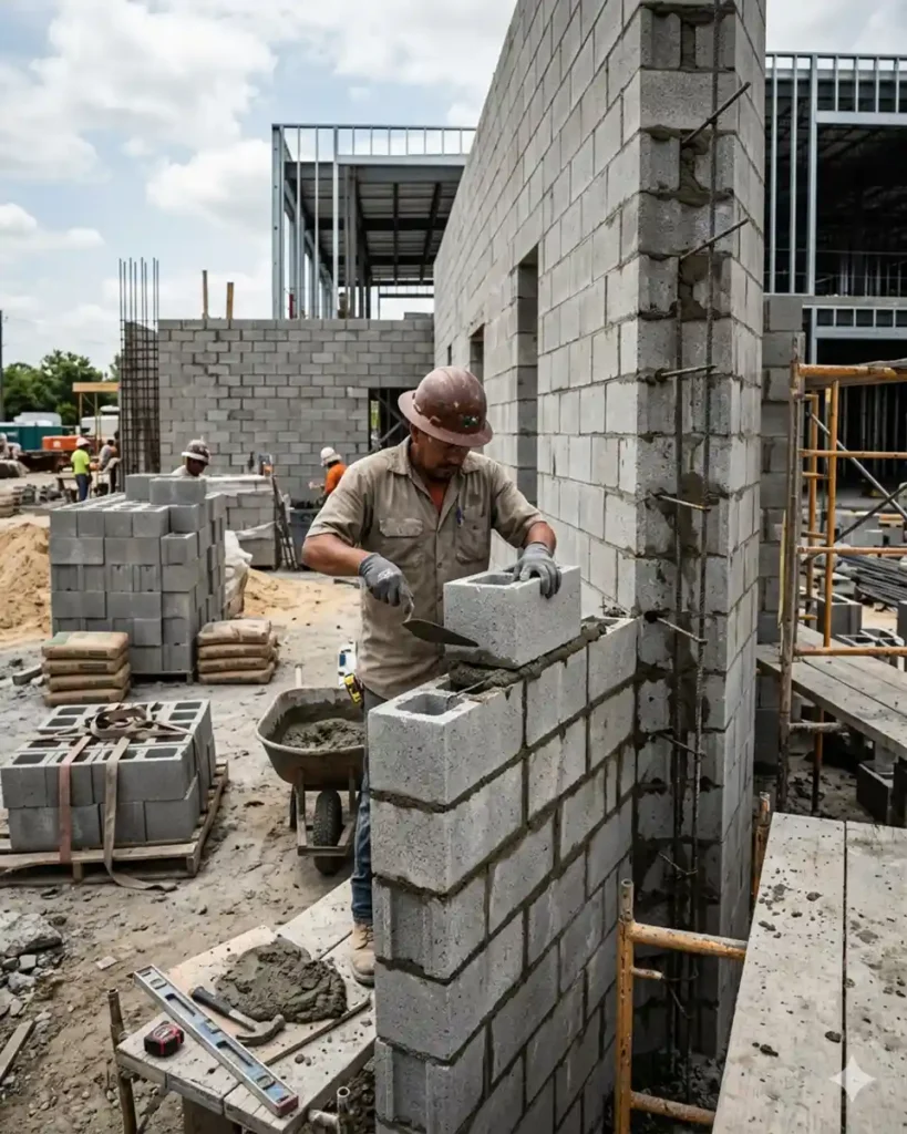 hollow concrete blocks