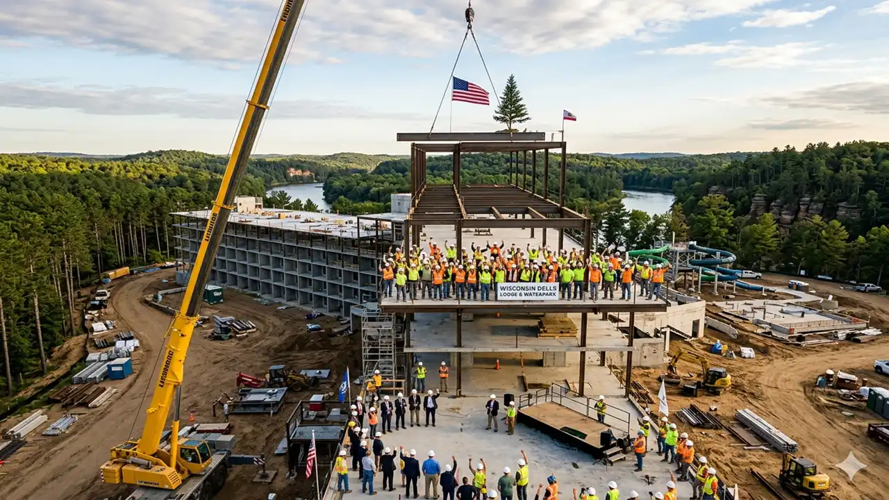 new dells resort construction milestone