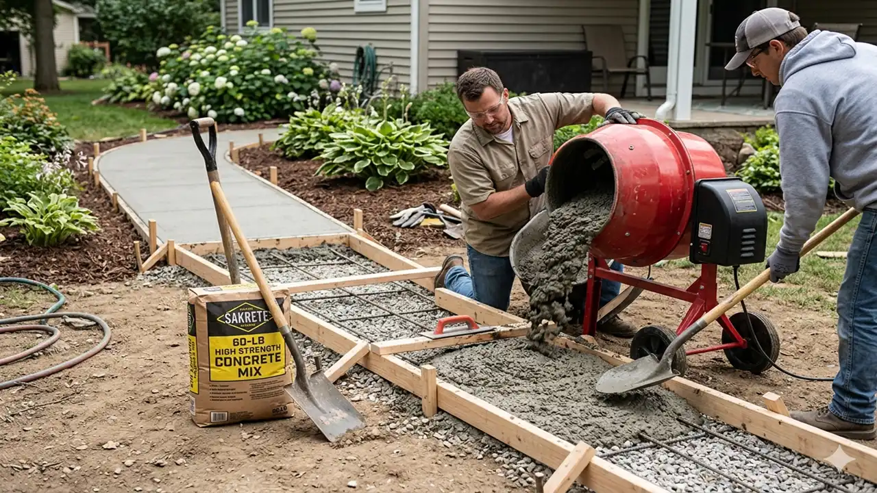 sakrete 60 -lb high strength concrete mix