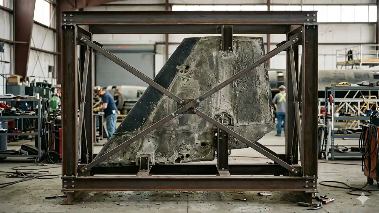 cement encased sr-71 rudder​