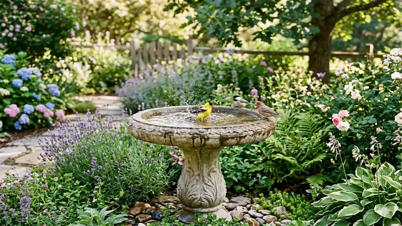 concrete bird bath​