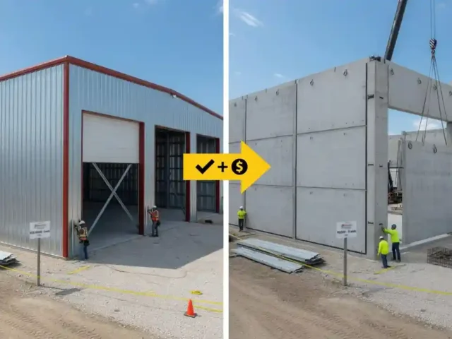 40×60 Metal Building vs. Precast: What Wins?