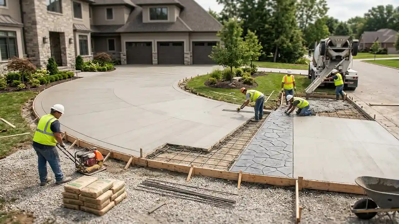 concrete driveway cost​