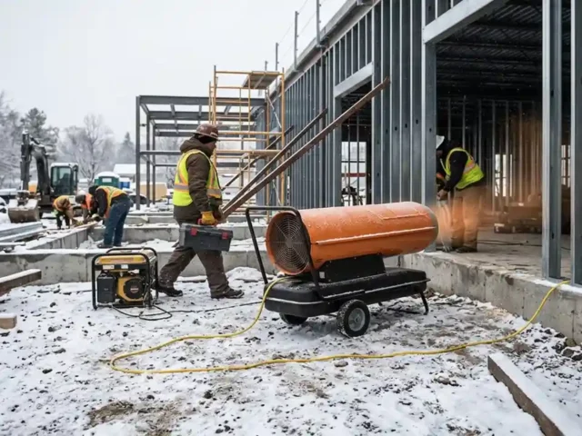 Construction Heater Rental Up Your Winter Project