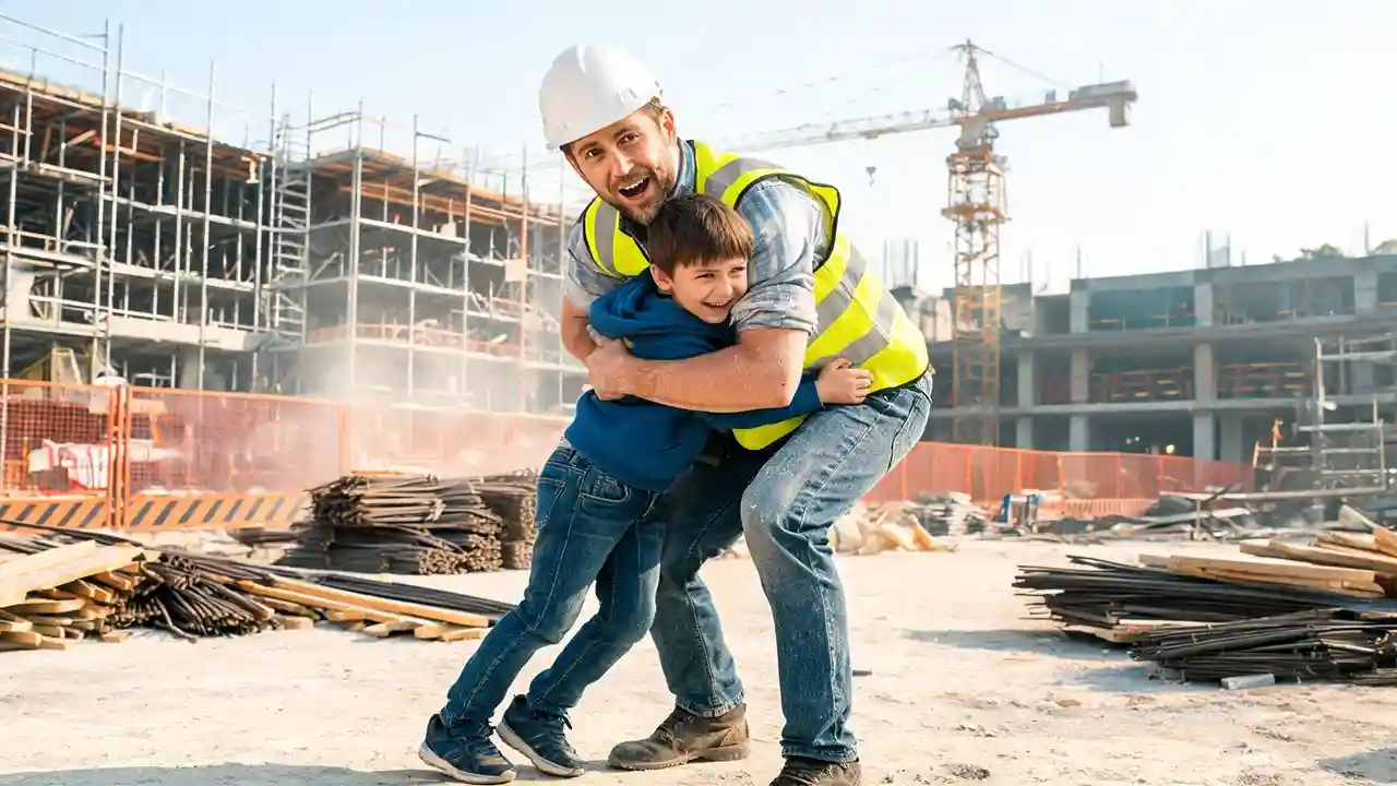 found my daddy at the construction site cast