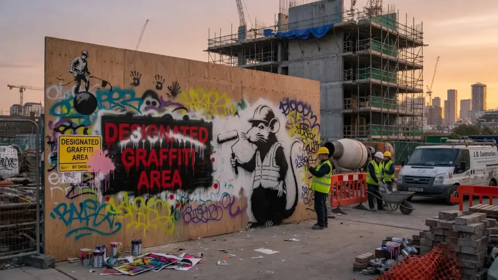 banksy's designated graffiti area