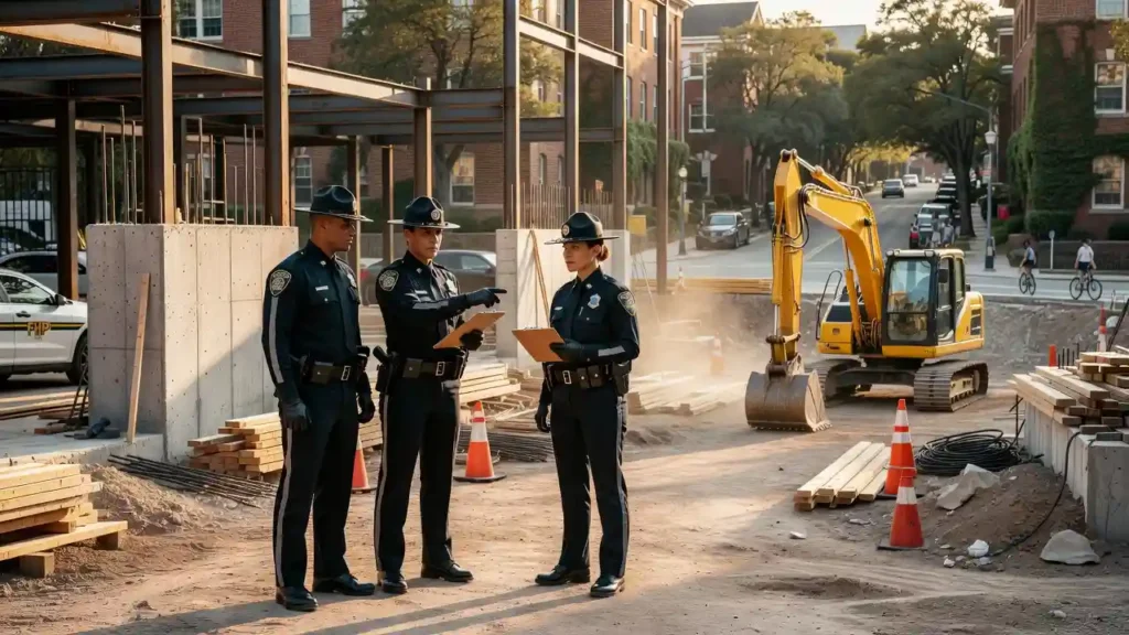 fhp troopers college town construction site​