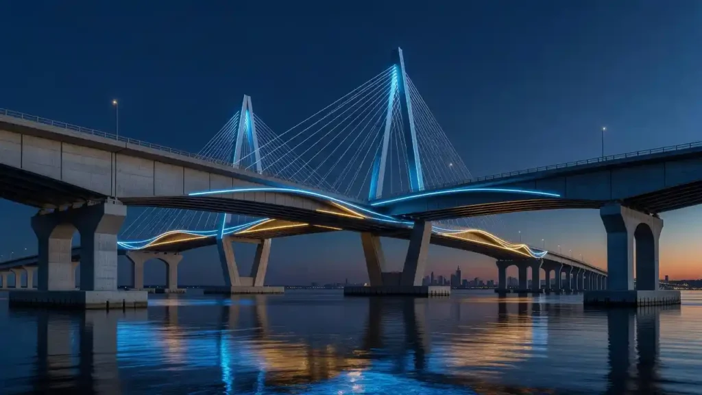 gordie howe bridge aesthetic lights