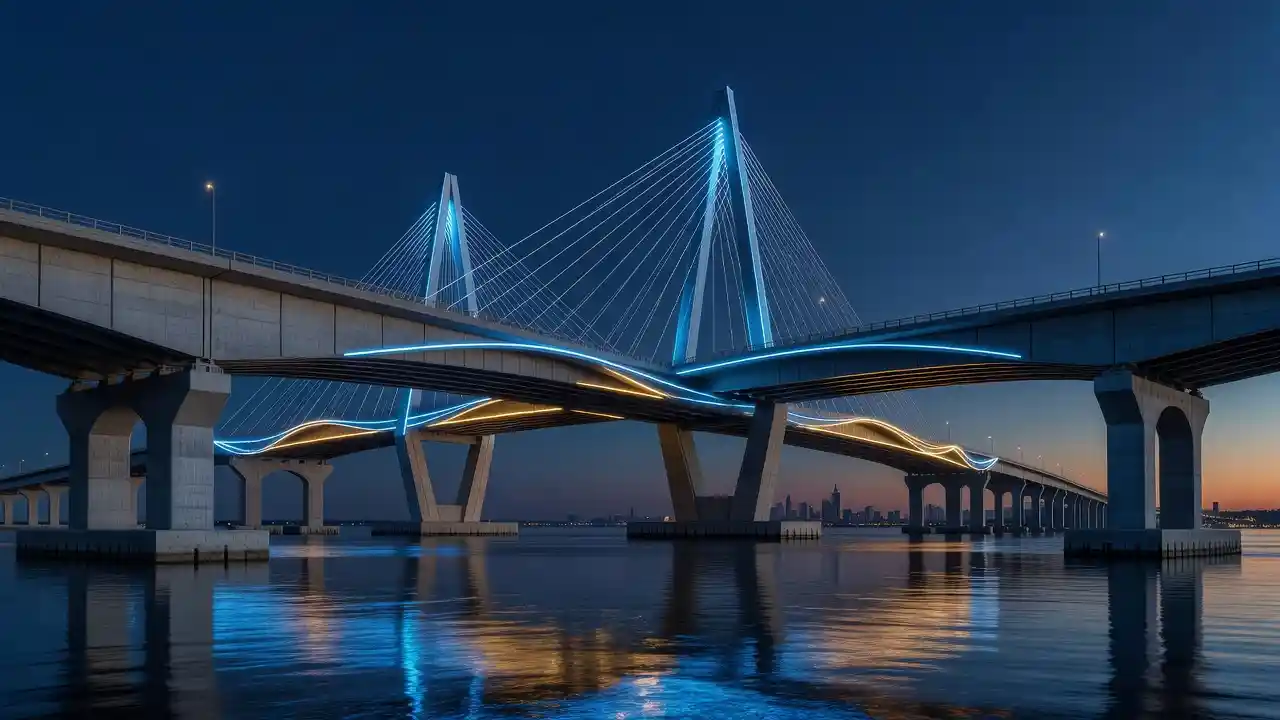 gordie howe bridge aesthetic lights