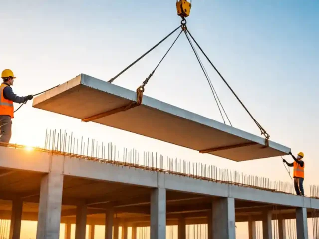 New Roof Construction With Precast Concrete