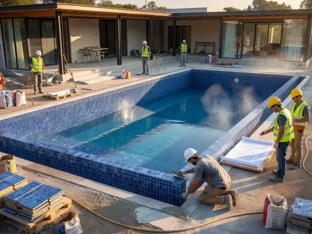 Swimming Pool Construction With Precast Concrete