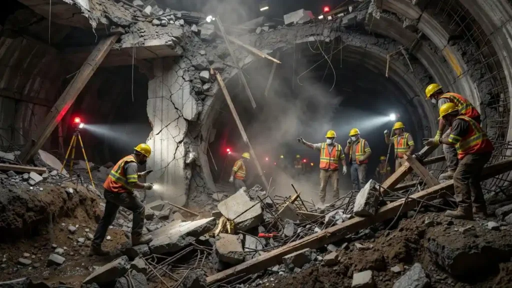 tunnel collapsed