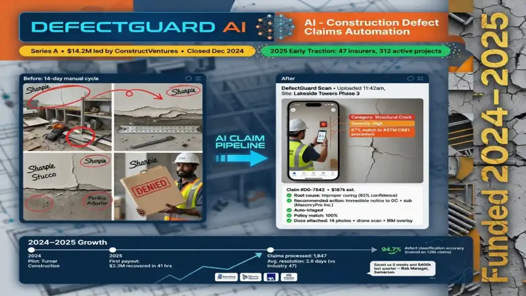 ai startup construction defect claims management automation
